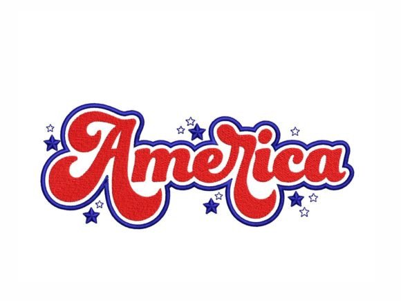 America Embroidery Design