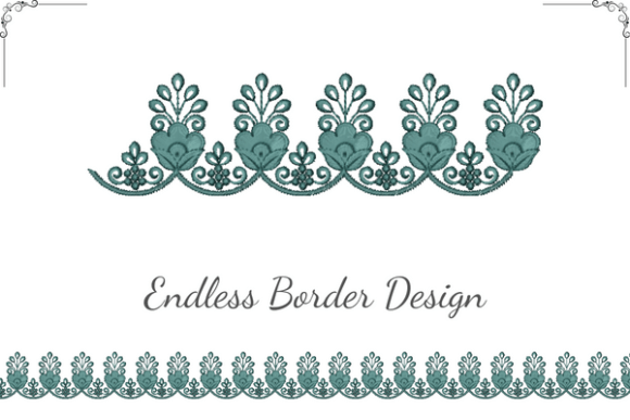Baroque Border Embroidery Design