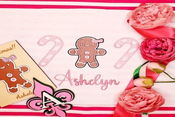 Christmas Gingerbread Girl Candy Cane