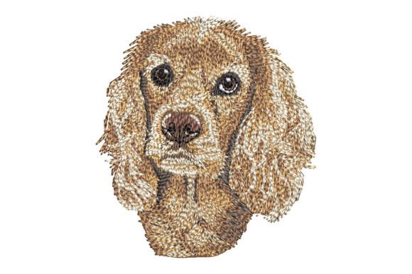 Cocker Spaniel Embroidery Design