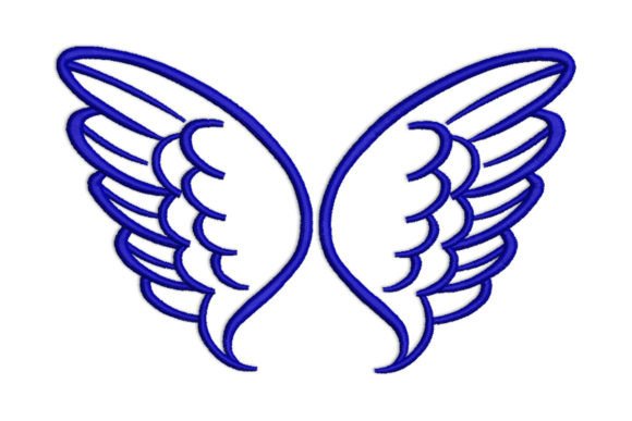 Cute Angel Wing Embroidery Design