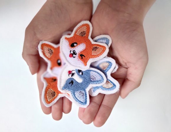 Cute Corgi Embroidery Design Review for Small Business Merch