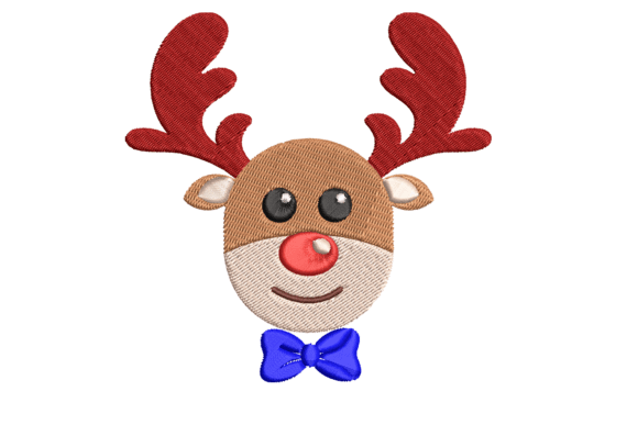 Cute Deer Head Embroidery