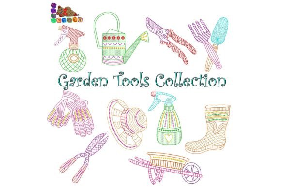 Garden Tools Collection: A Versatile Embroidery Design for Creative Sellers