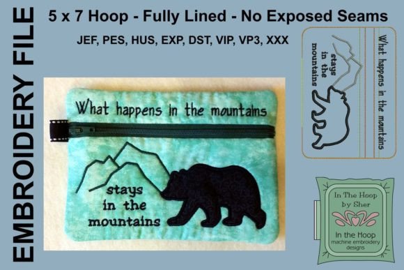 In the Mountains Zipper Bag