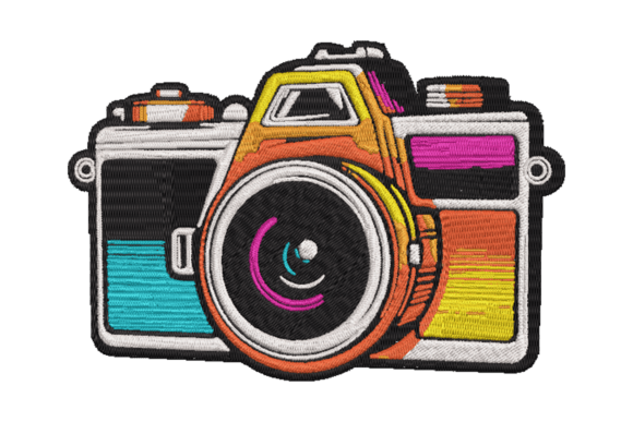 Retro Camera Embroidery Design