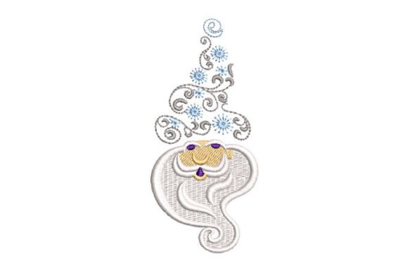 Santa Claus with Cap Embroidery Design